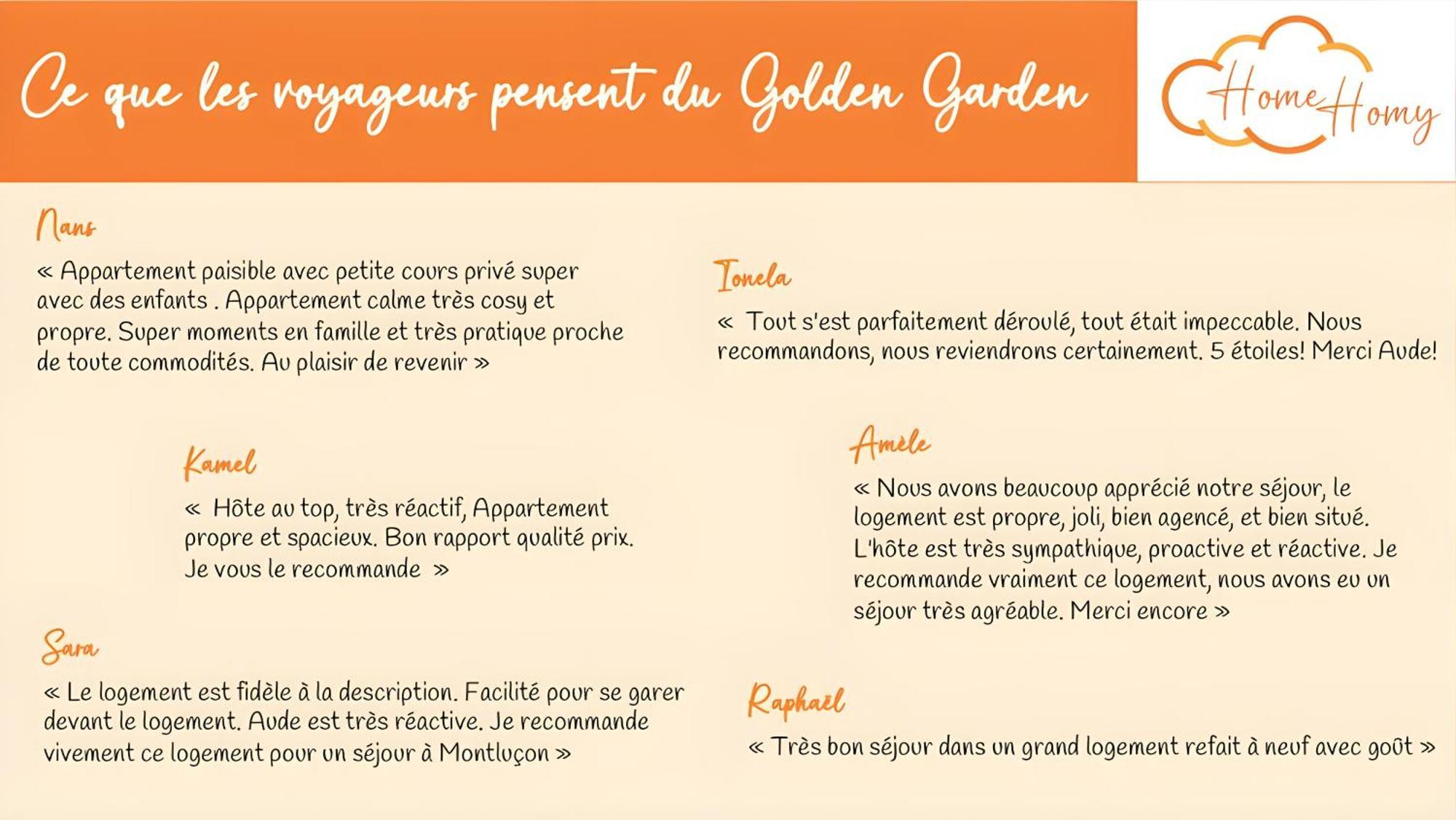 Le Golden Garden - Home Homy Montlucon Ngoại thất bức ảnh